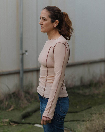Omato Long Sleeve Tee - Tin Beige