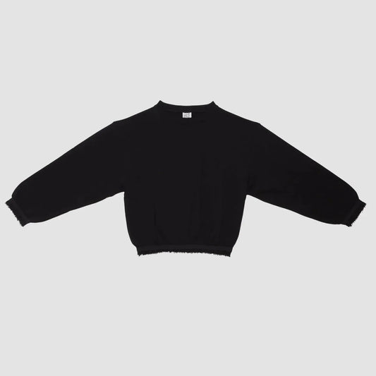 Route Sweatshirt - Black Cotton