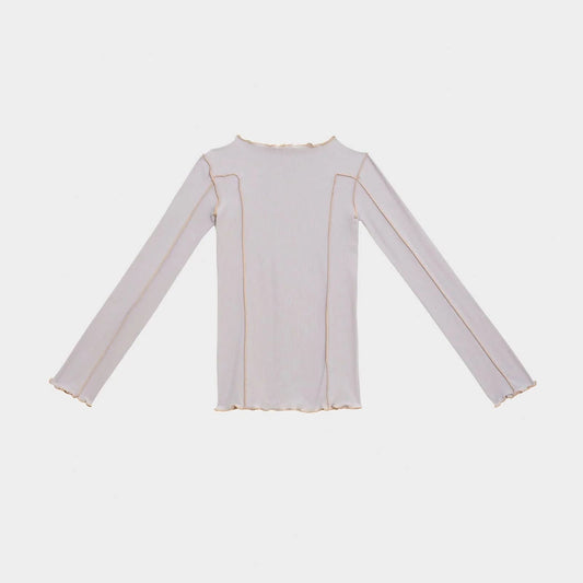 Omato Long Sleeve Tee - Fine Organic Cotton Rib - Verbe Purple/Aural