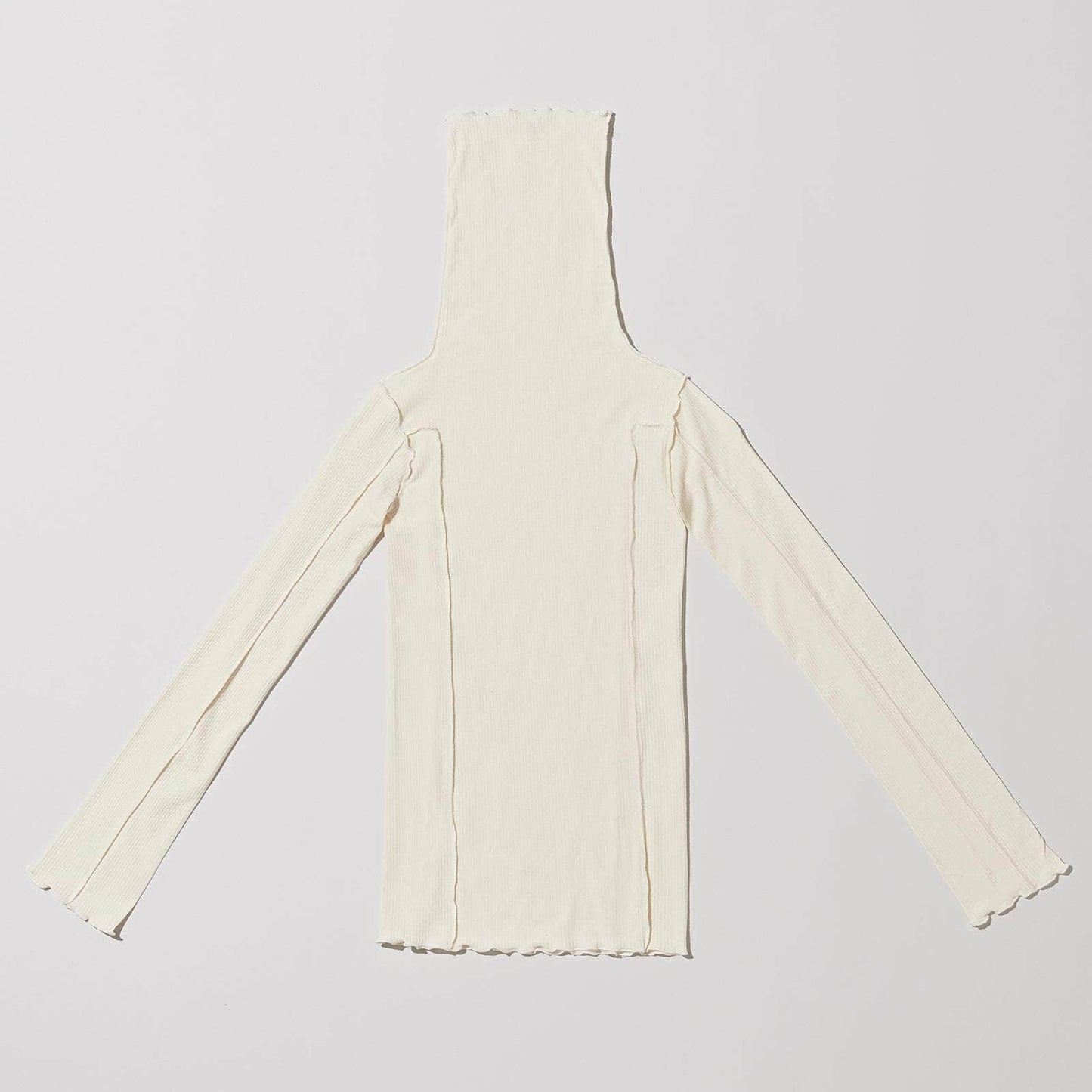 Omato Turtleneck - Fine Organic Cotton Rib - Off White