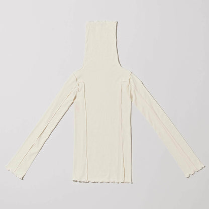 Omato Turtleneck - Fine Organic Cotton Rib - Off White