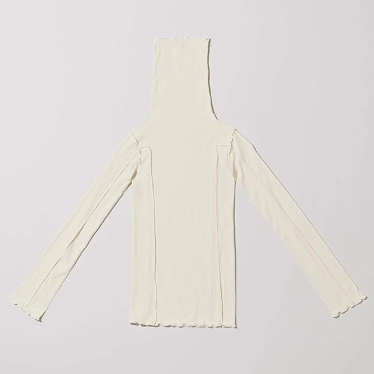 Omato Turtleneck - Fine Organic Cotton Rib - Off White