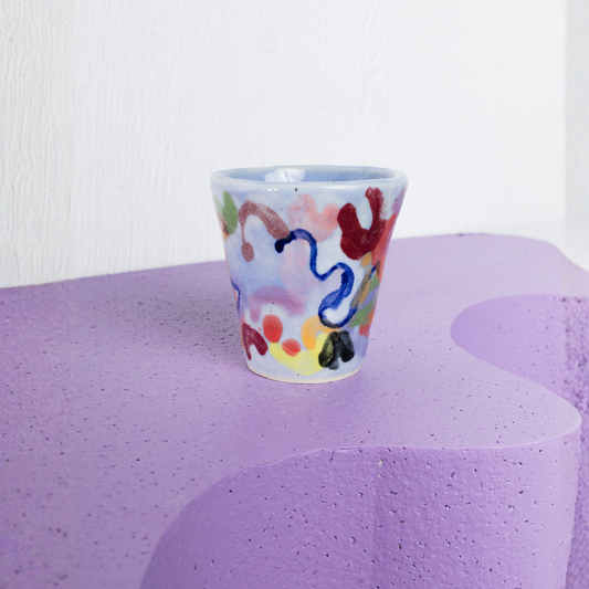 Ceramic Tumbler - Blue Bricolage