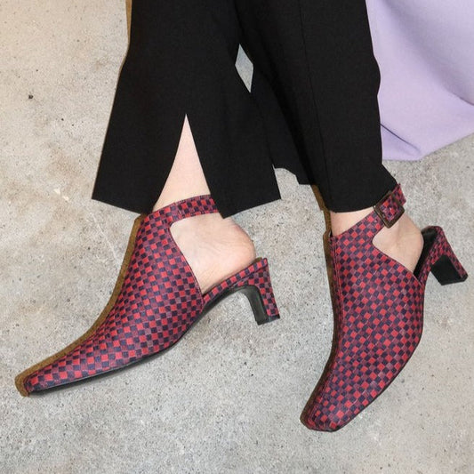 Rada Boot - Red & Navy Jacquard