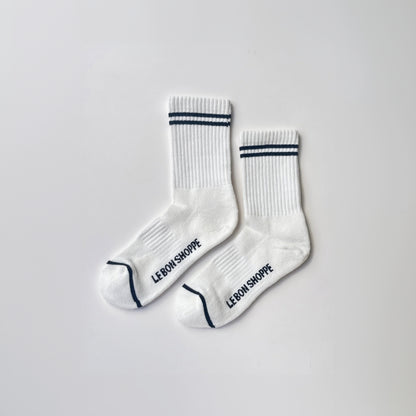 Boyfriend Socks - Classic White