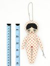 6-inch Red Polka Dot Snowsuit Bag Charm Doll - Medium Skin