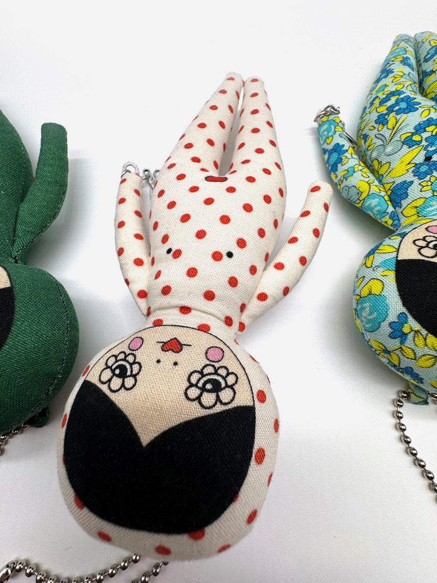 6-inch Red Polka Dot Snowsuit Bag Charm Doll - Light Skin