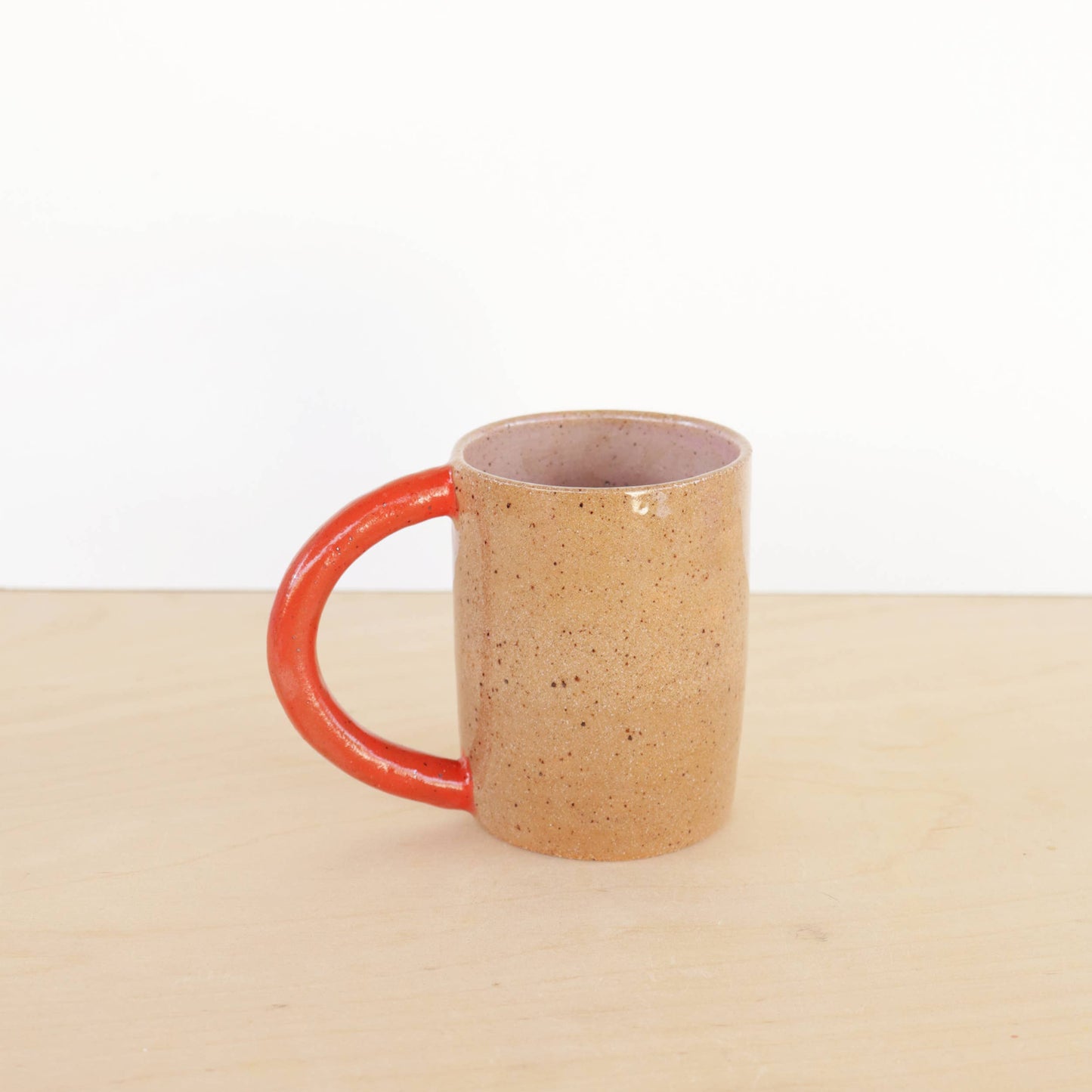 Handmade Ceramic Colorblock Mug - Red/Purple