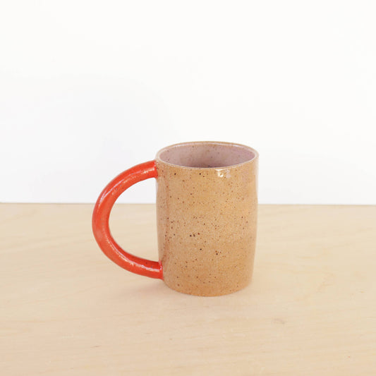 Handmade Ceramic Colorblock Mug - Red/Purple