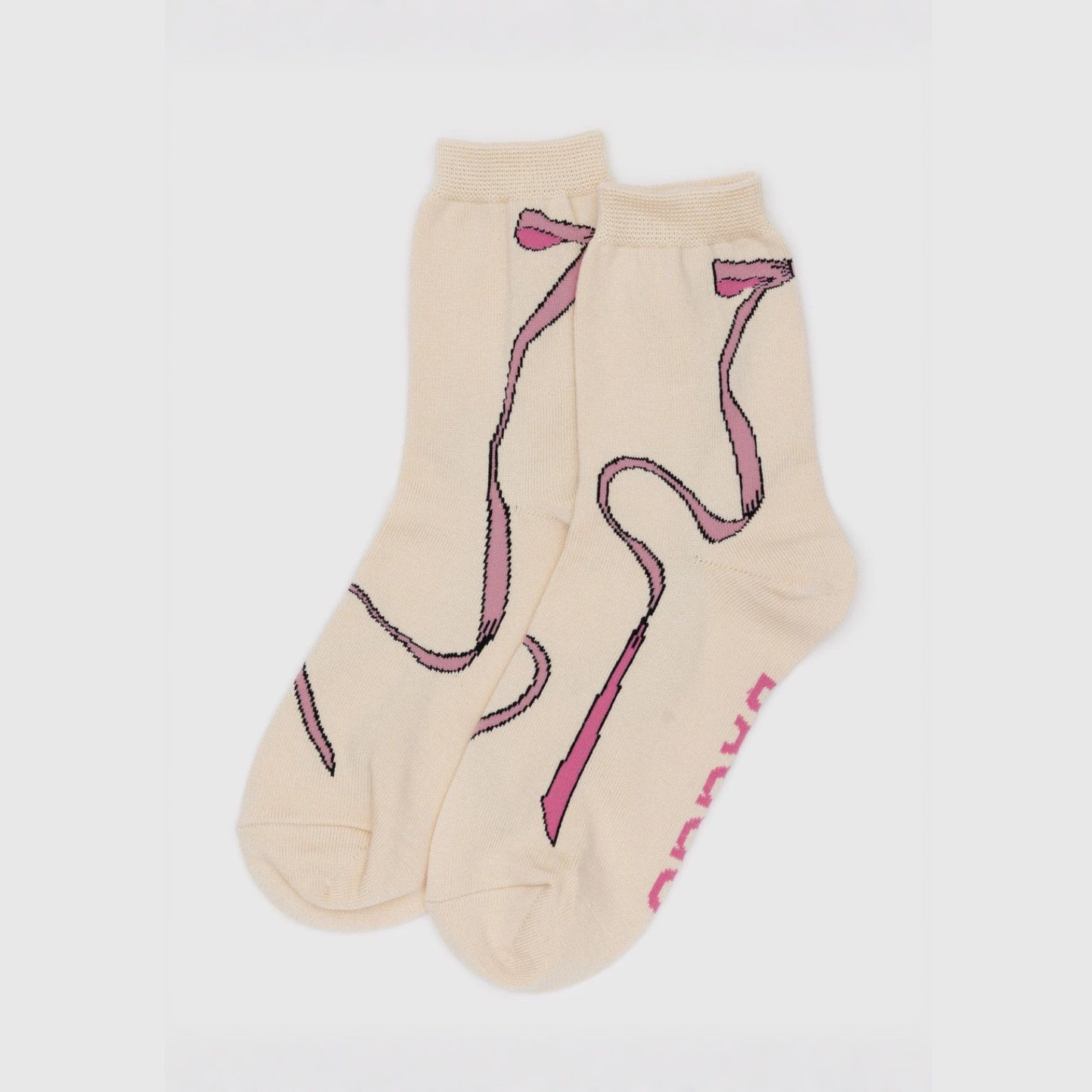 Crew Sock - Pink Bow
