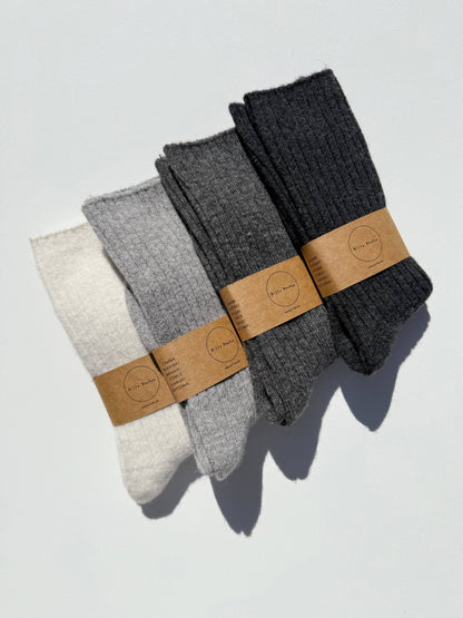 Iceland Wool High Socks - Light Gray