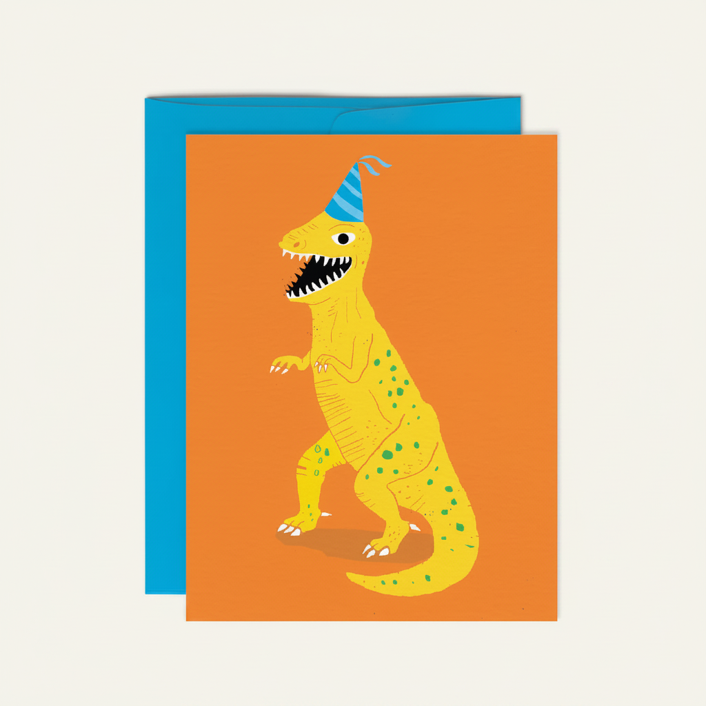 Dinosaure Greeting Card Packshot Front