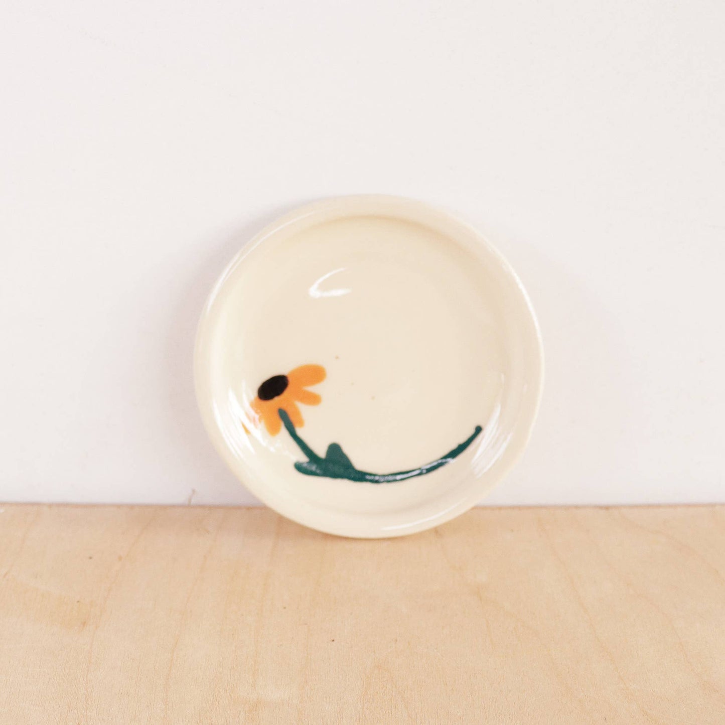 Ceramic Sunflower Ring Tray