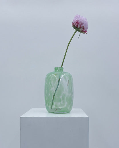 Green Splatter Crystal Vase #3