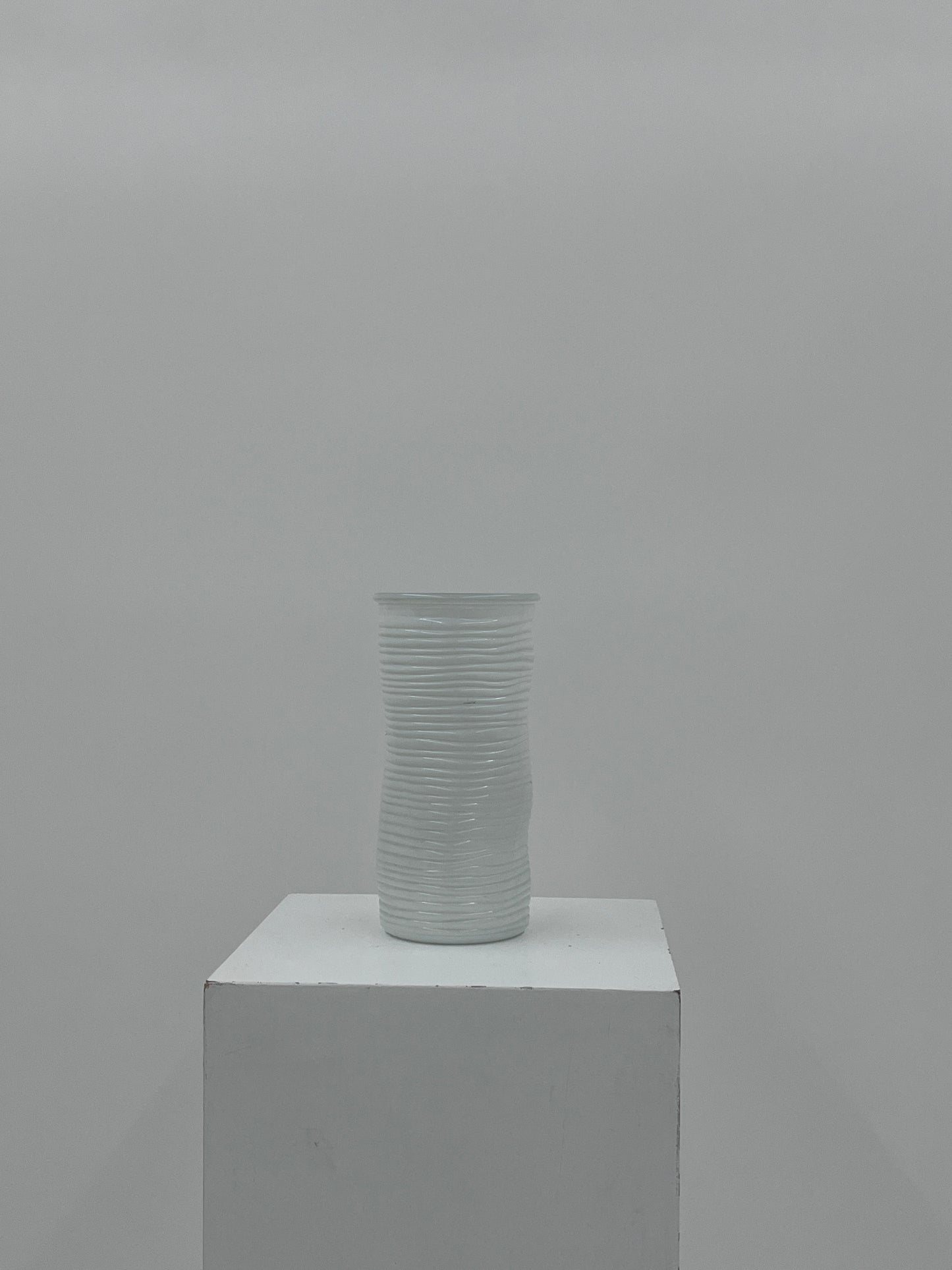 Rippled White Vase #2