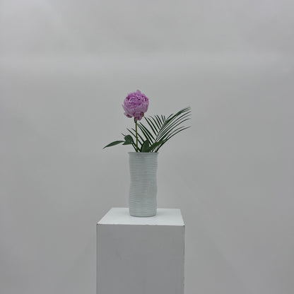 Rippled White Vase #2