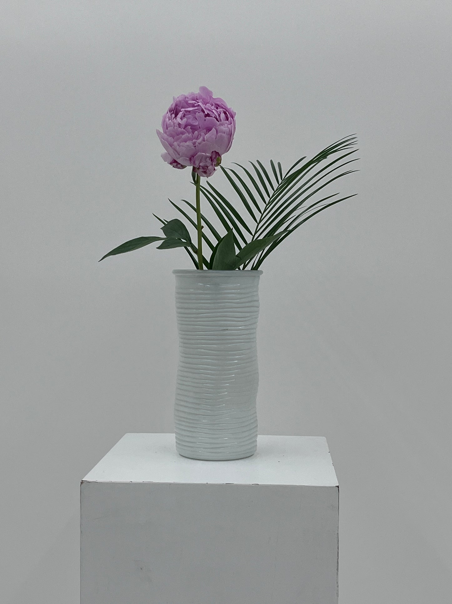 Rippled White Vase #2