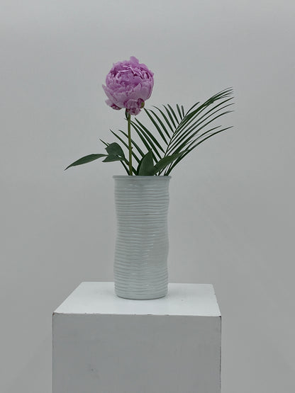 Rippled White Vase #2