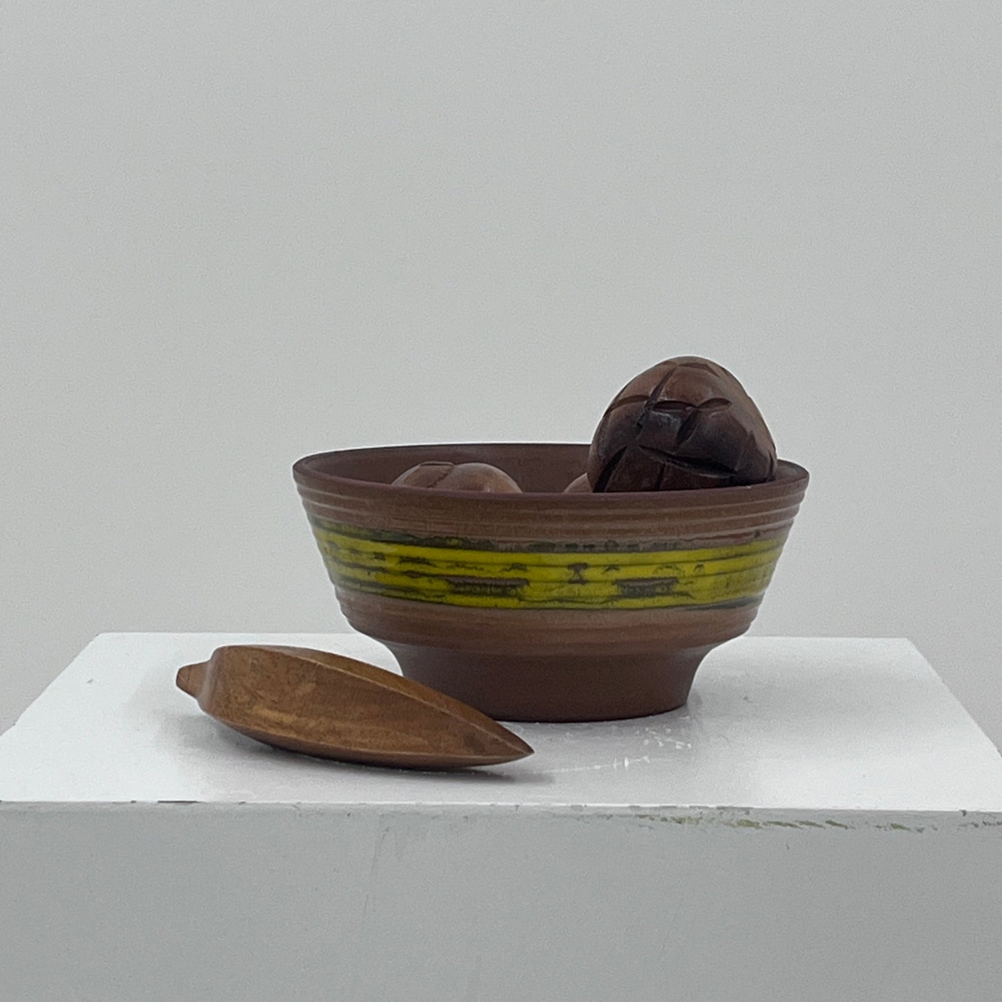 Wooden Fruit + Ceramic Bowl Set #29