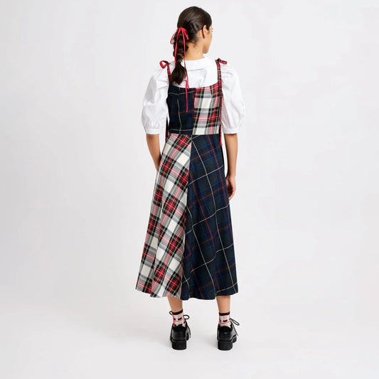 Half-Half Dress – Plaid Combo