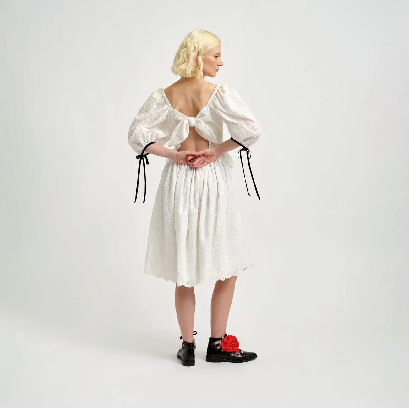 Pascale Dress - White Eyelet
