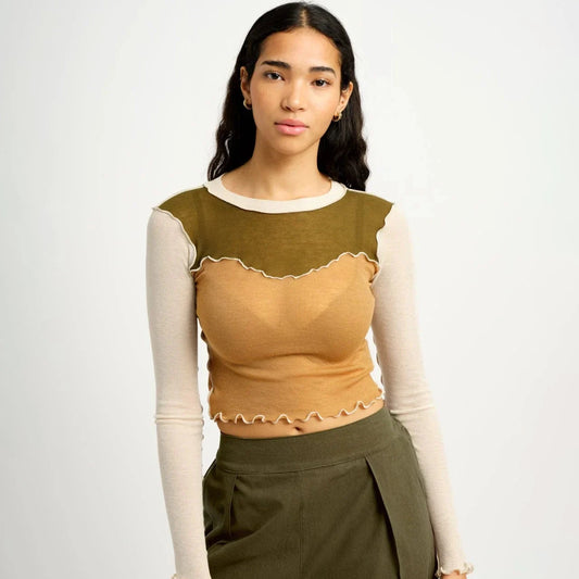 Bella Top - Off White Camel