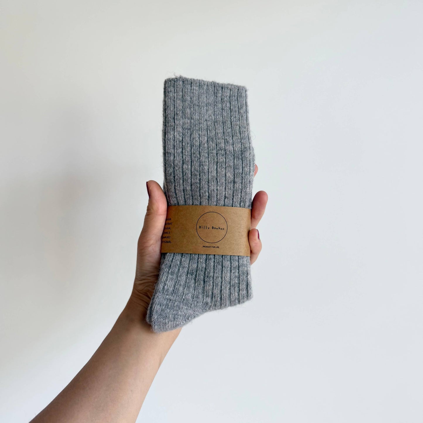 Iceland Wool High Socks - Light Gray
