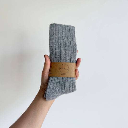 Iceland Wool High Socks - Light Gray