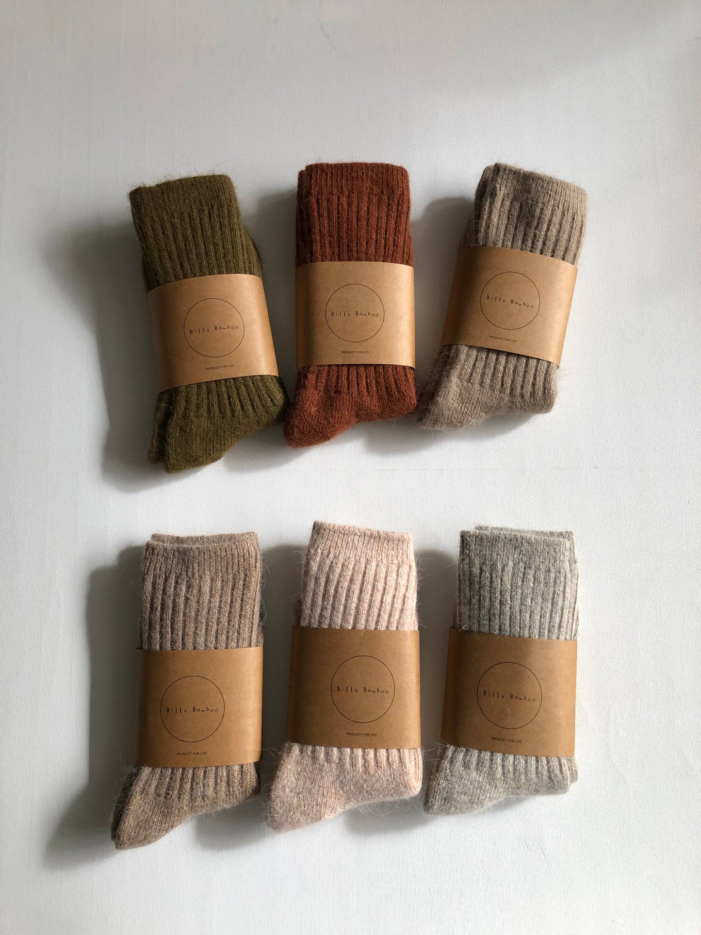 Royal Angora Wool Socks - Maple