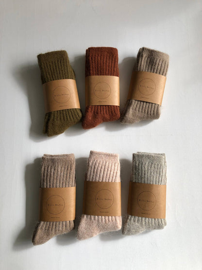 Royal Angora Wool Socks - Maple