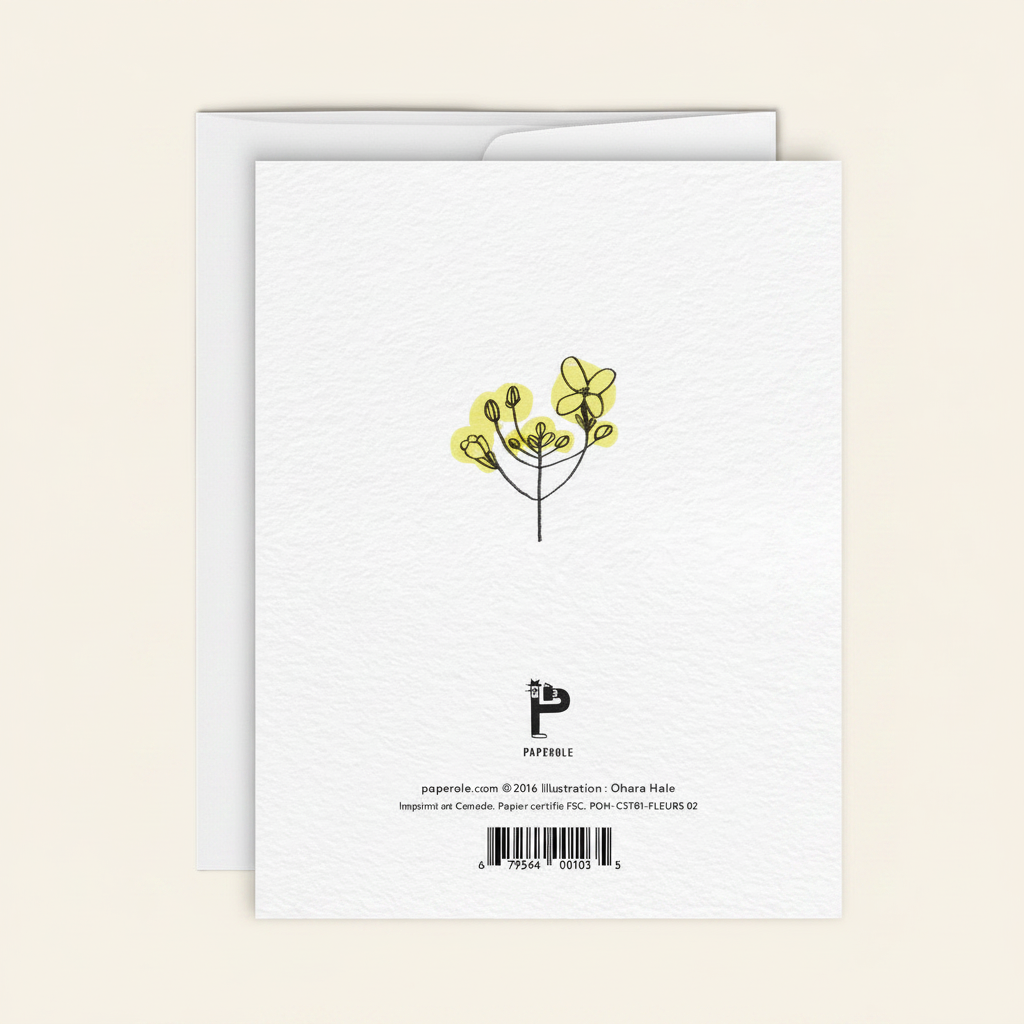 Fleurs Greeting Card - Back