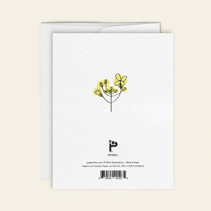 Fleurs Greeting Card - Back