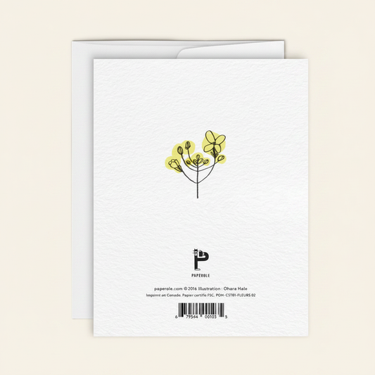 Fleurs Greeting Card - Back