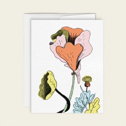Fleurs Greeting Card - Front
