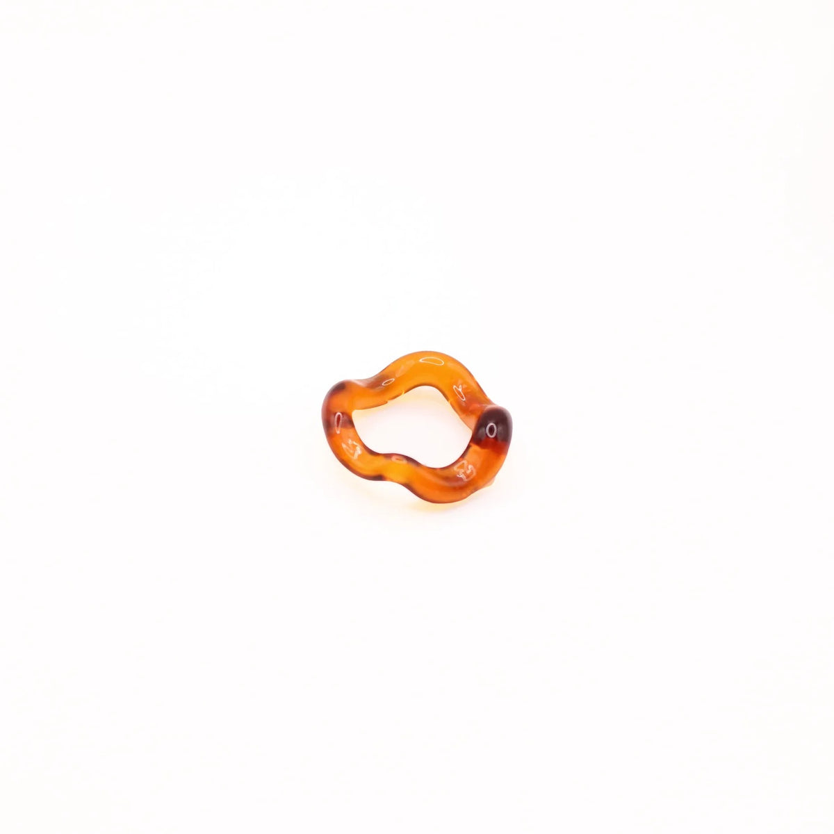 Wavy Davy Ring — Amber