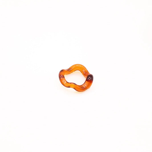 Wavy Davy Ring — Amber
