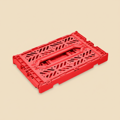 Foldable Crate Folded — Beige Packshot