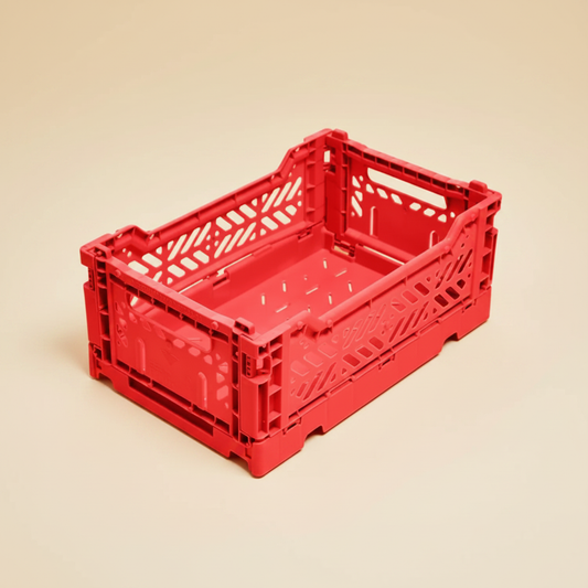 Foldable Crate Open — Beige Packshot