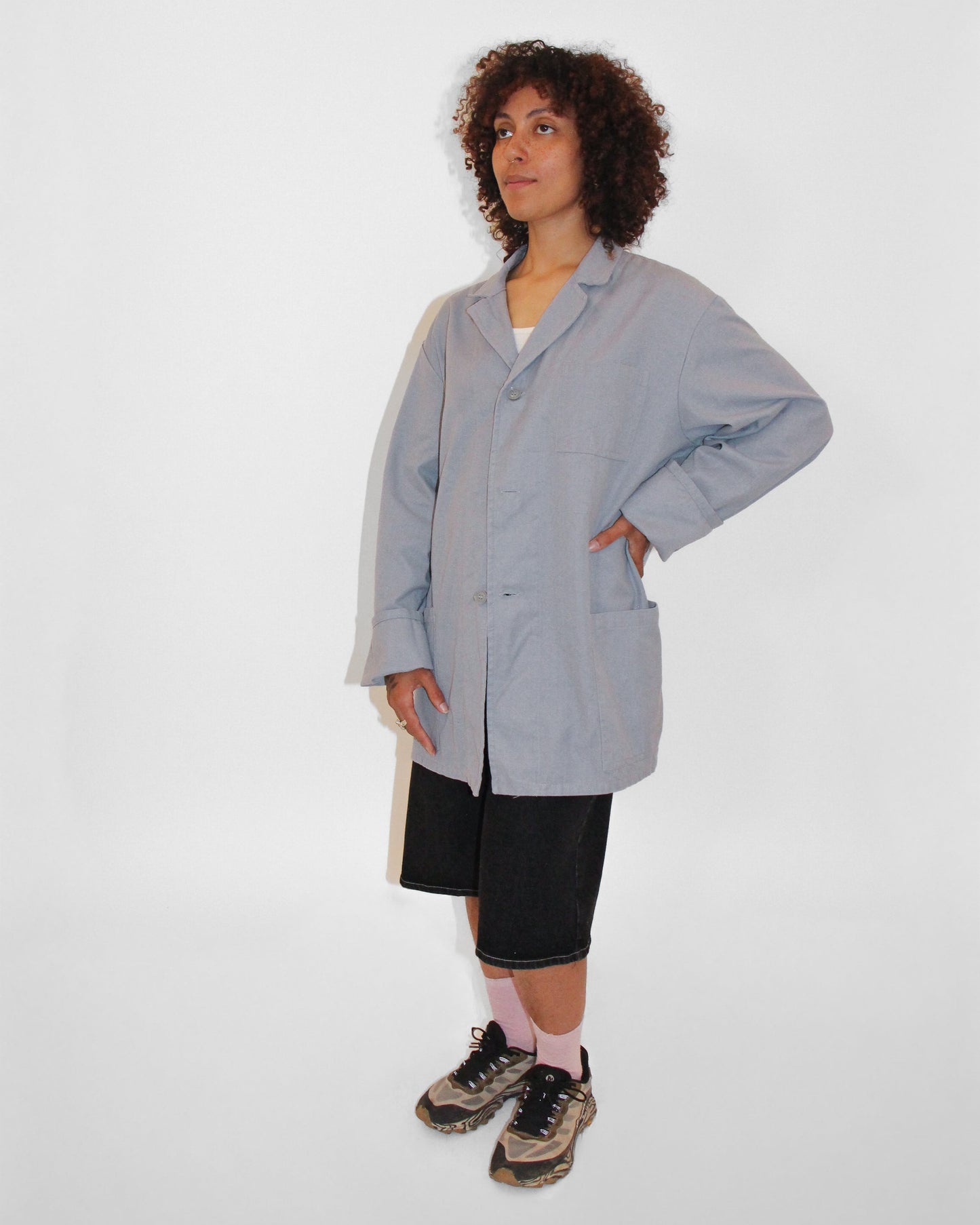 Grey Faded European Work Jacket #7