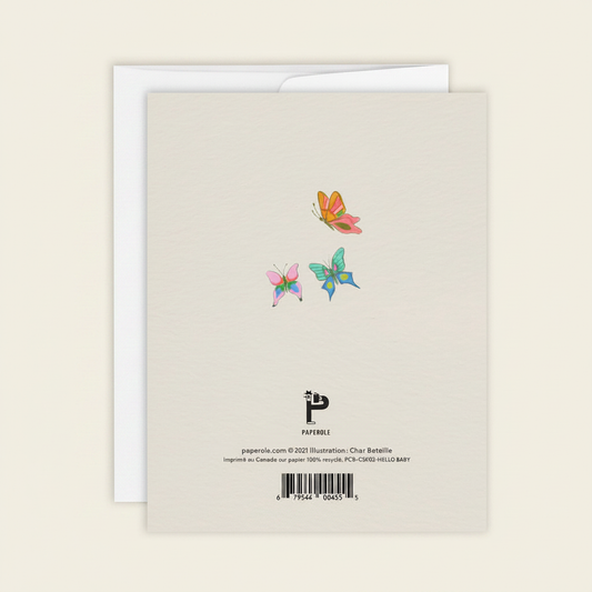 Hello Baby Greeting Card Packshot Back