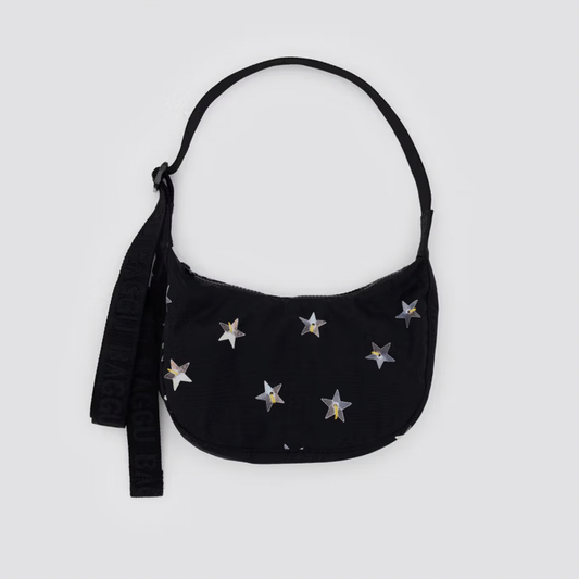 Small Nylon Crescent Bag - Stars