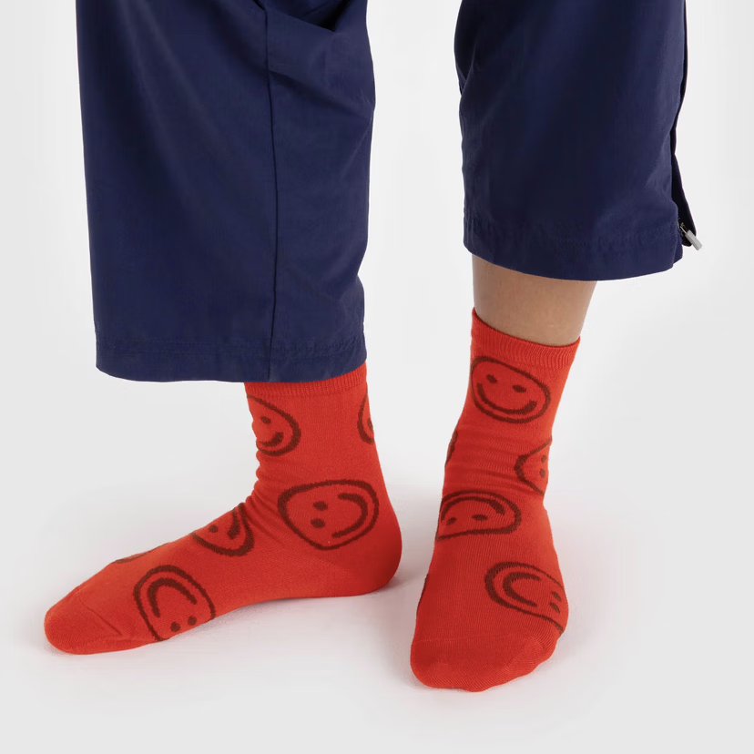 Crew Sock - Red Happy