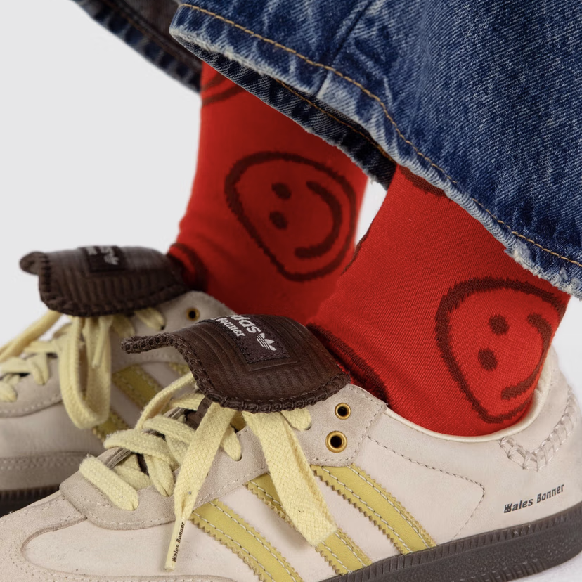 Crew Sock - Red Happy