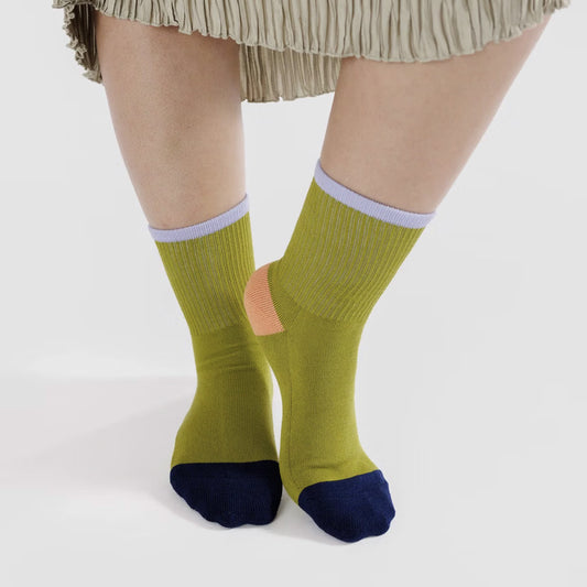 Ribbed Sock - Lemongrass Mix