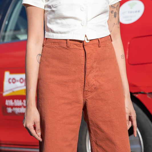 Paprika Coloured Jesse Kamm Sailor Pant Available at Everything is Ease Toronto