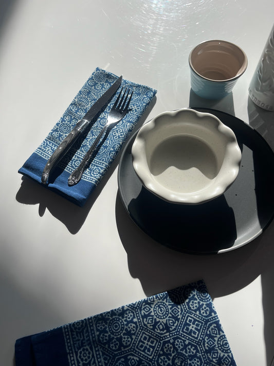 Pakistani Indigo-Dyed Napkin Set