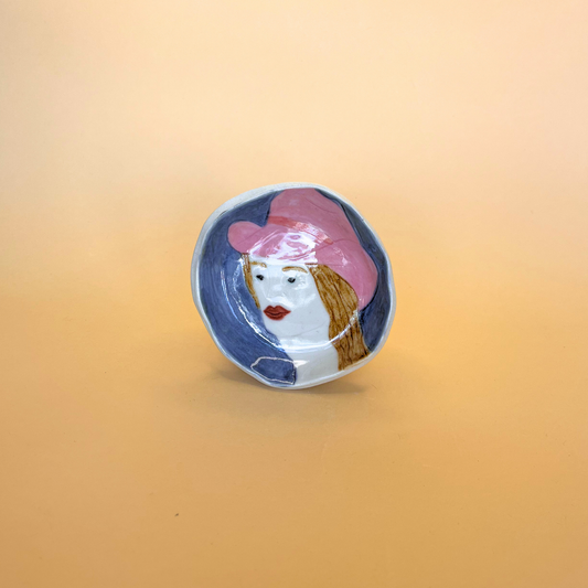 Ceramic Trudy the Cowgirl Dish - Small