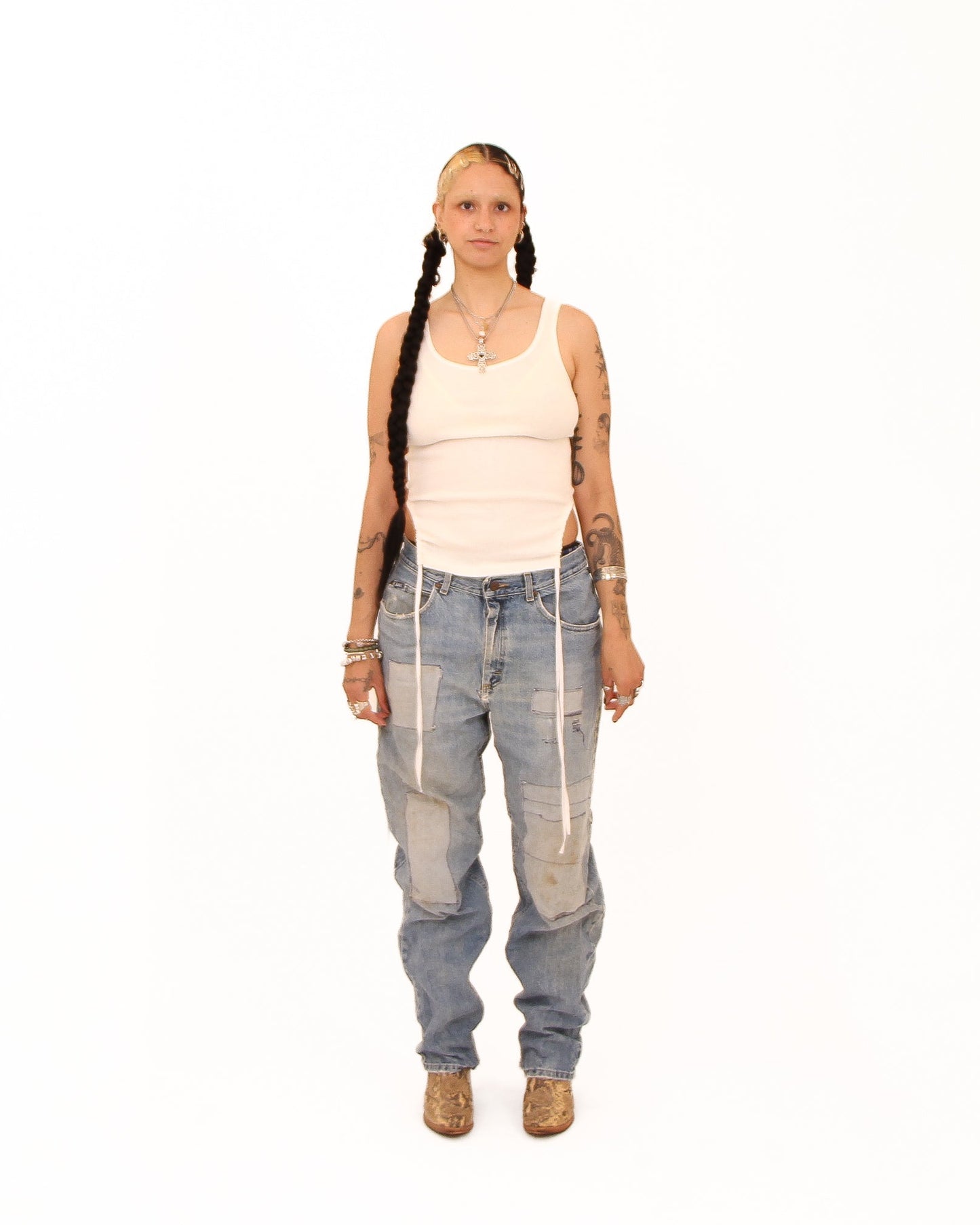 Lee Patched Denim — size 34