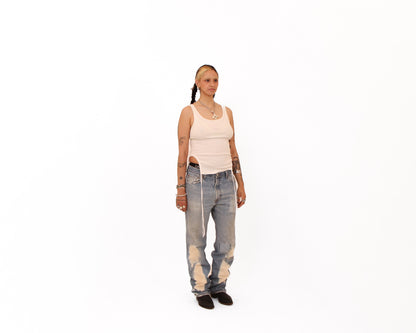 Levi's 505 Patched + Bleached Denim — size 33