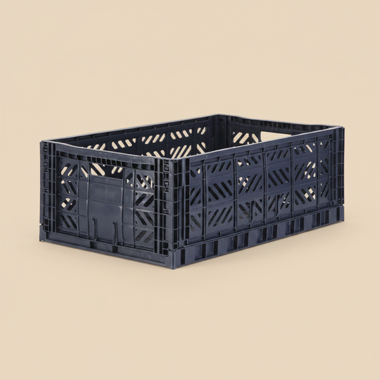 Maxi Navy Crate — Beige Packshot